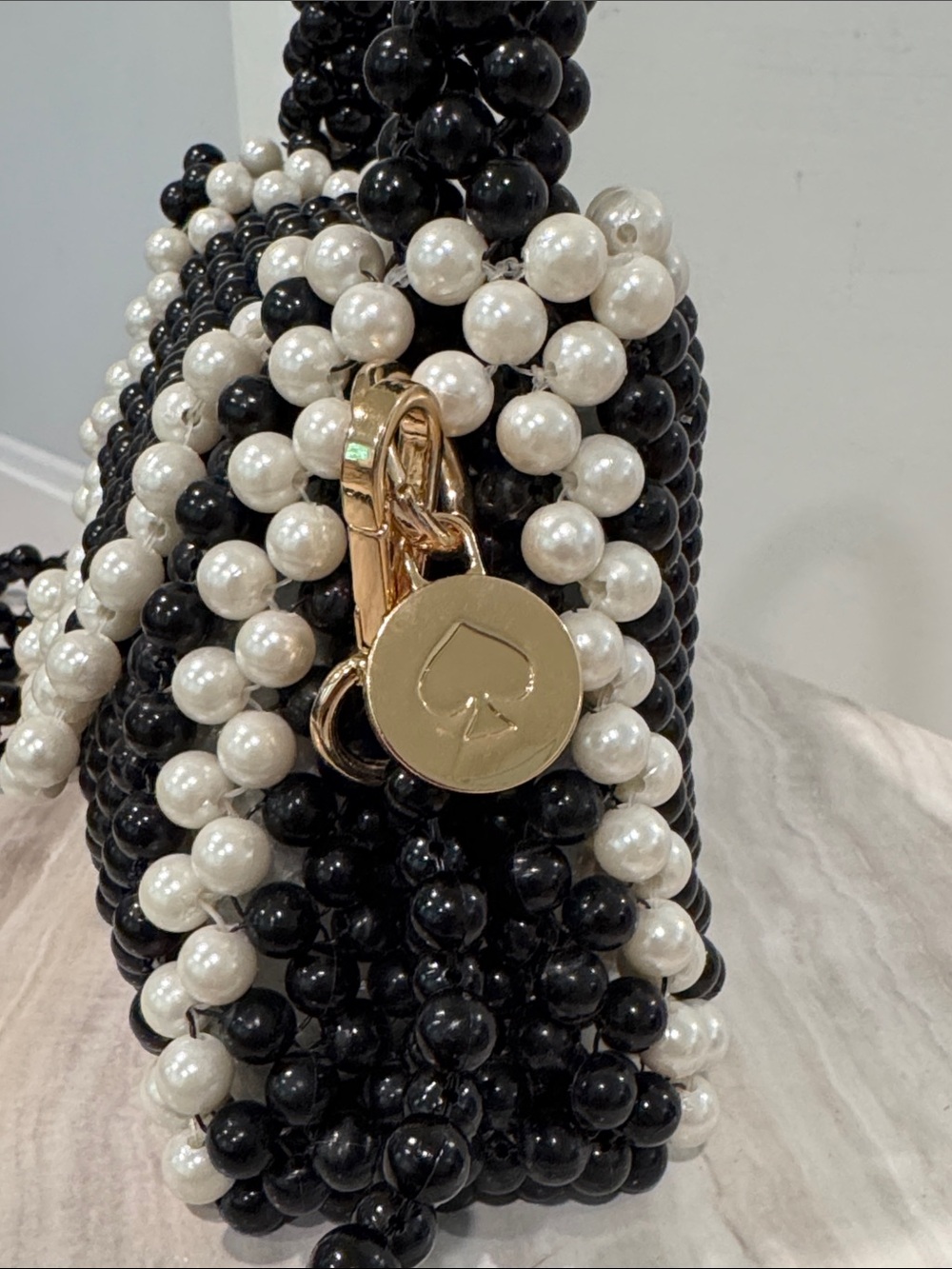 Kate Spade Bag Black White Beaded Target Limited Edition Sold Out Mini Crossbody - Picture 6 of 17